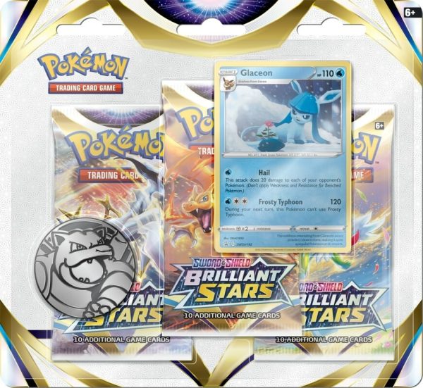 Pokémon - Brilliant Stars - 3 Pack Blister Glaceon