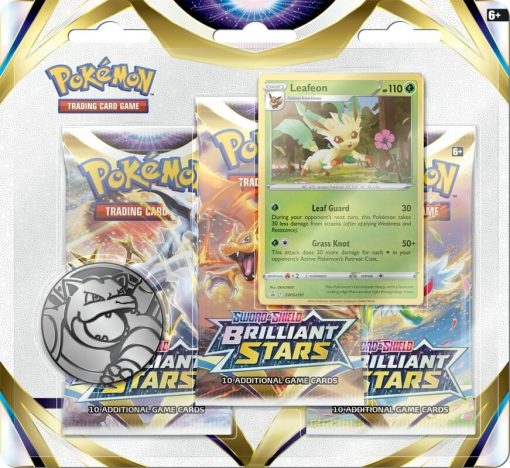 Pokémon - Brilliant Stars - 3 Pack Blister Leafeon