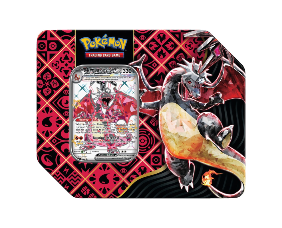 Buy pok mon paldean fates tin charizard 5 boosters hirocards