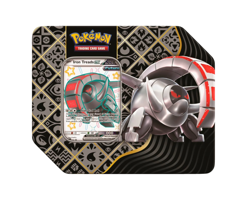 Buy Pokémon Paldean Fates Tin Iron Treads ex (5 Boosters) HiroCards