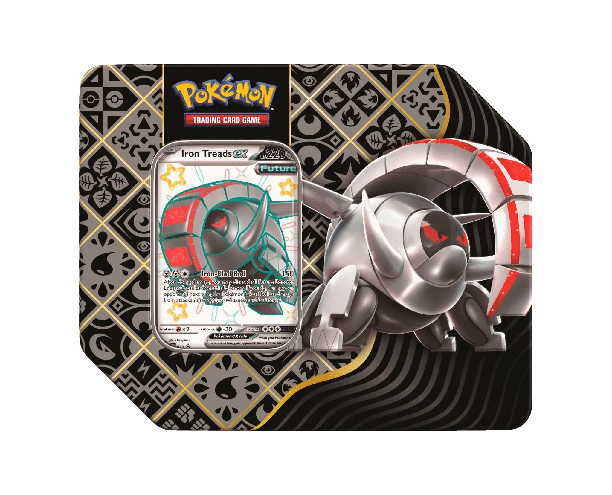 Buy Pokémon Paldean Fates Tin Iron Treads ex (5 Boosters) HiroCards